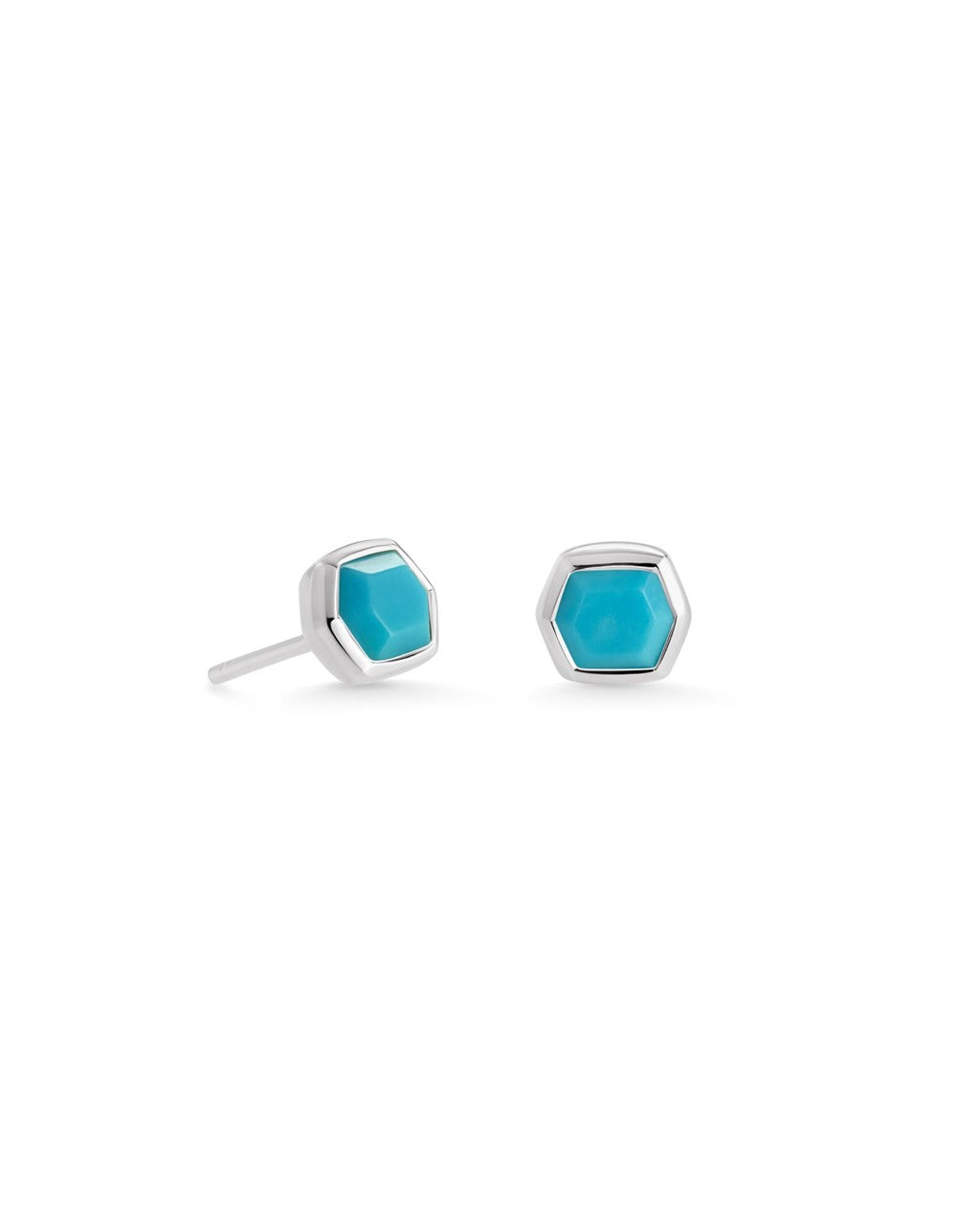 DAVIE STUD EARRINGS STERLING SILVER TURQUOISE
