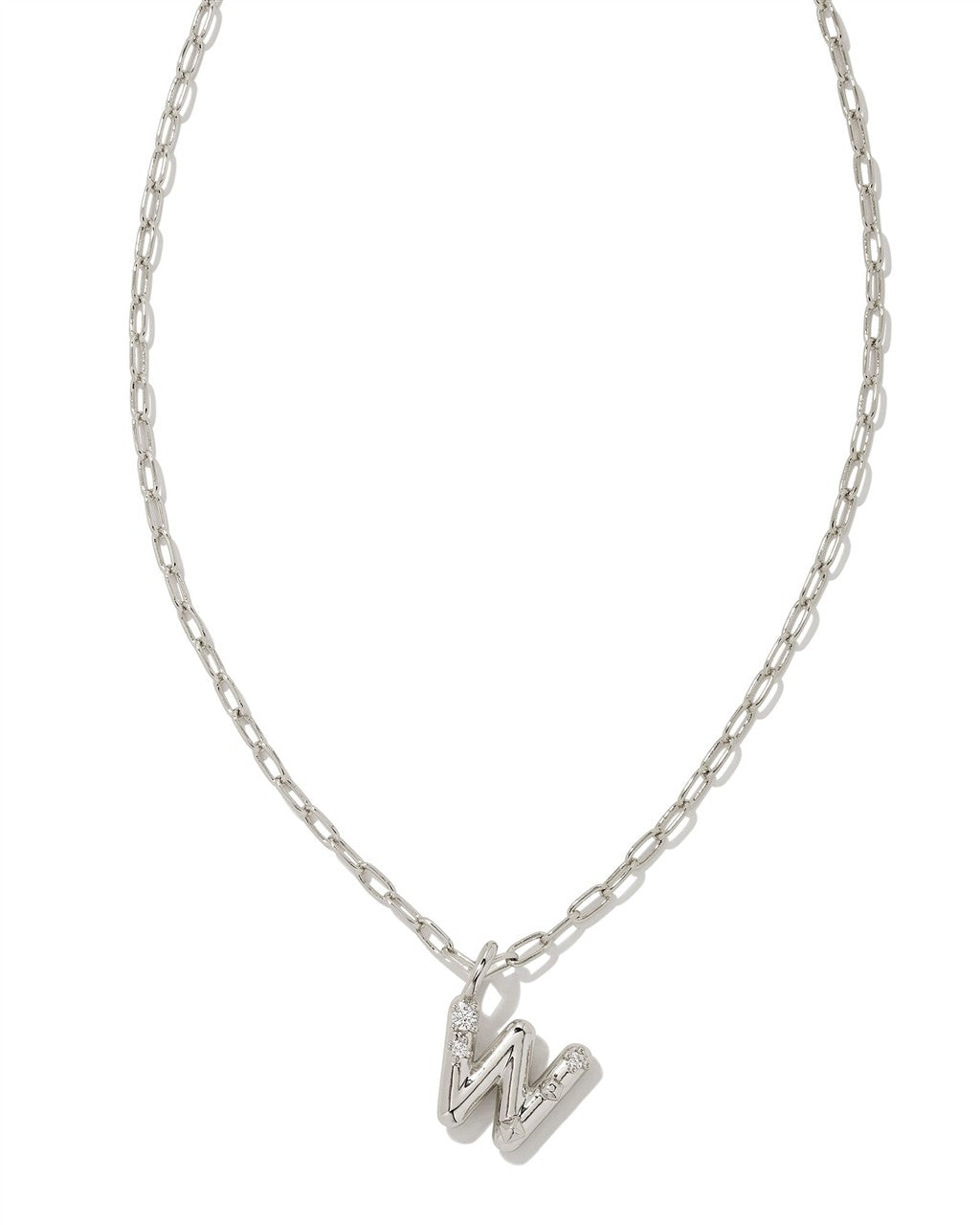 Kendra Scott Crystal Letter W Pendant Necklace