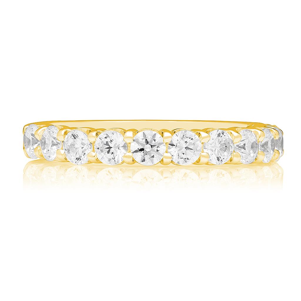 14K Yellow Gold Diamond Band