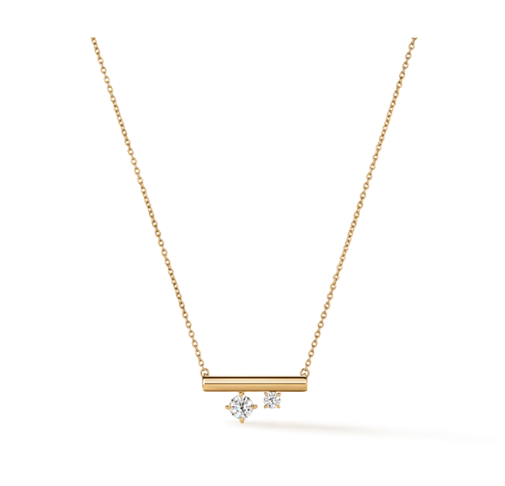 Hearts On Fire Barre Double Floating Diamonds Pendant Necklace