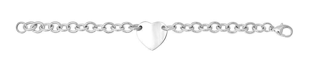 SS Heart Tag Bracelet