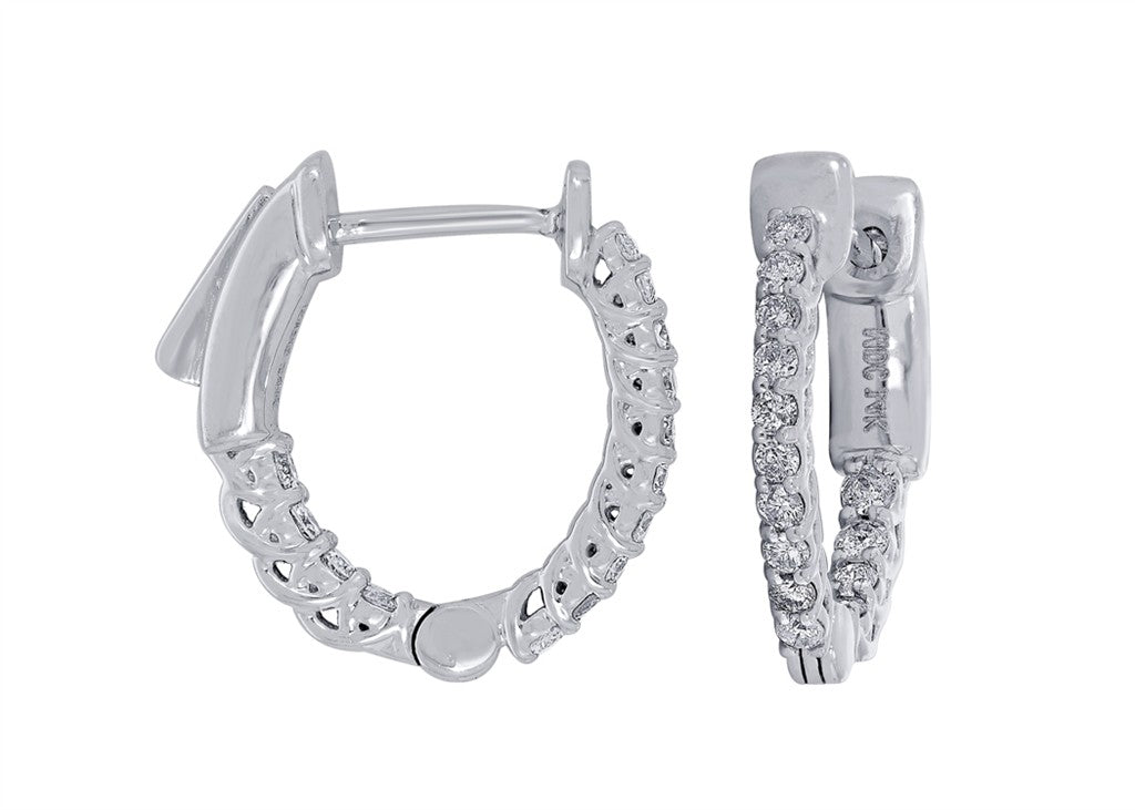 Diamond Hoop Earrings