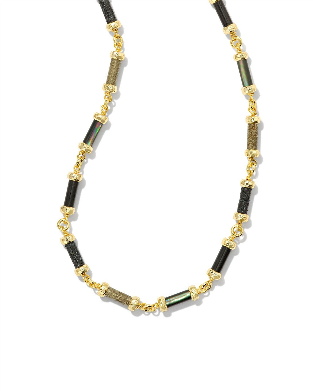 GIGI STRAND NECKLACE GOLD BLACK MIX