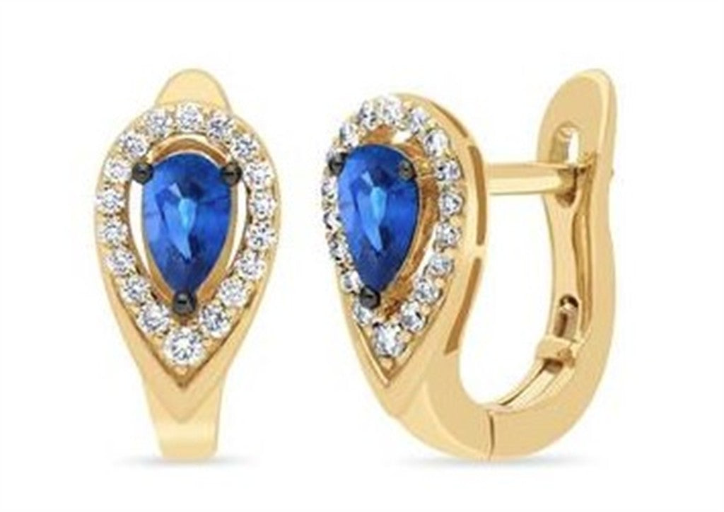 Sapphire and Diamond Earrings
