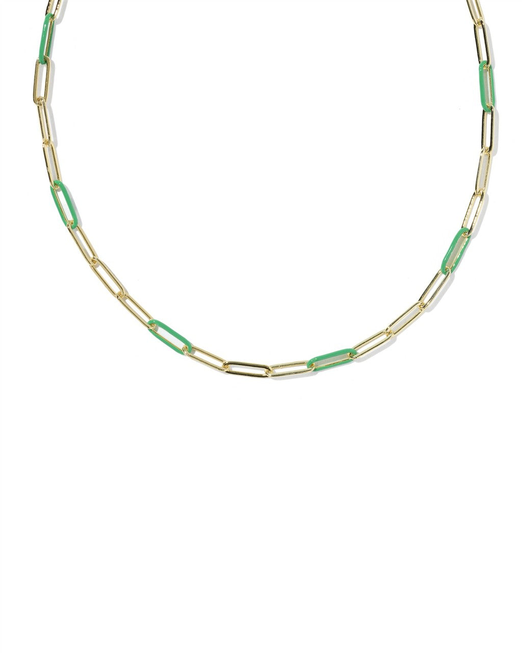 Courtney Enamel Link and Chain Necklace
