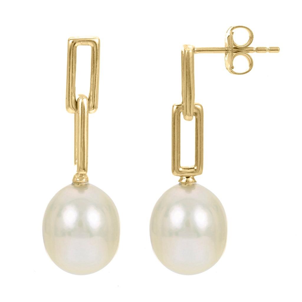 14KT Yellow Gold Freshwater Pearl Earring