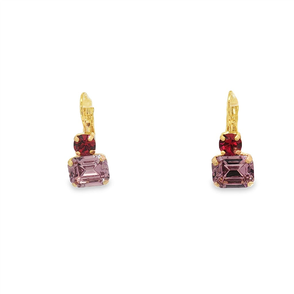 Large Double Stone Earrings