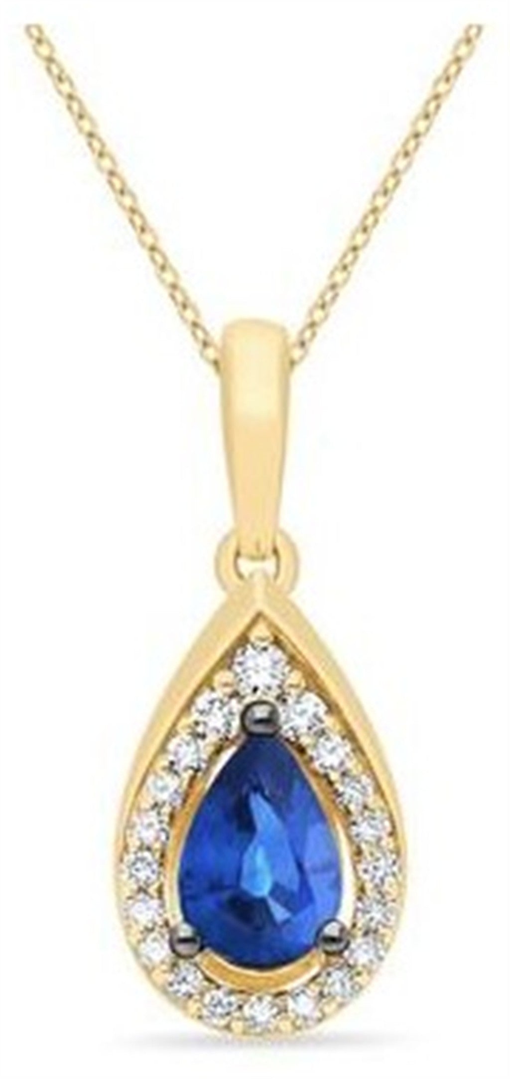 Sapphire and Diamond Pendant Necklace