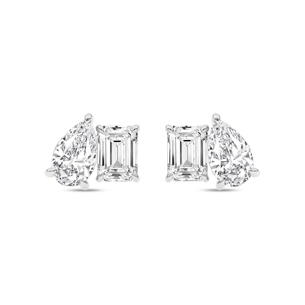 14KW T=2.00CT E-FVS1B LABGROWN TOI ET MOI STUD EARRINGS