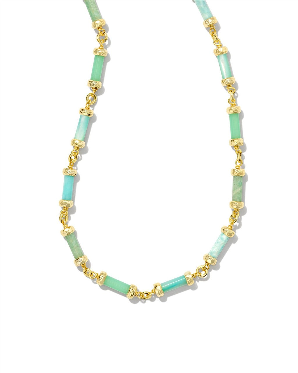 GIGI STRAND NECKLACE GOLD BLUE MIX