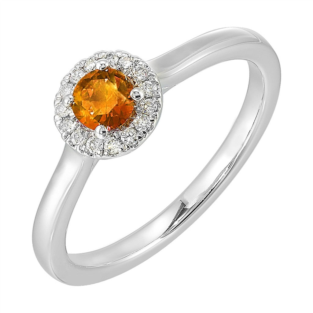 Citrine & Diamond Ring