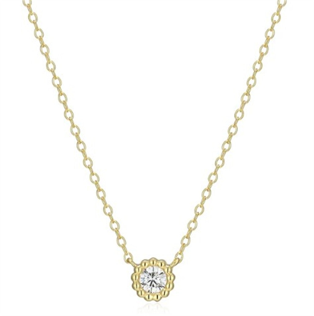 Round Beaded Halo Necklace