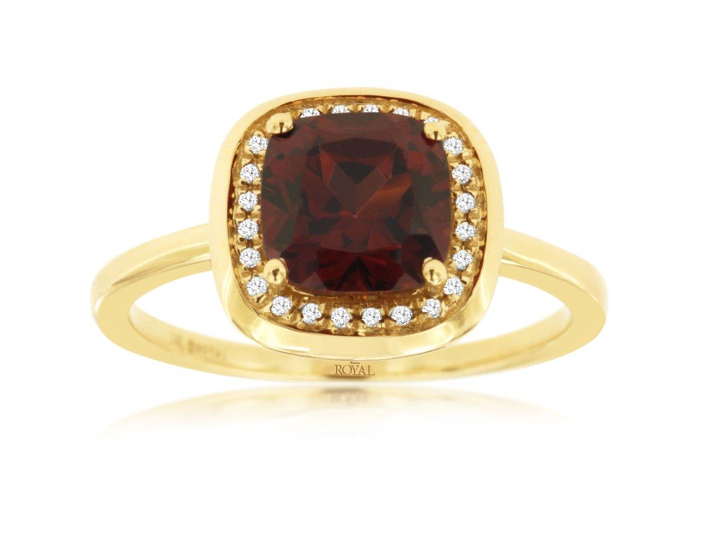 Garnet and Diamond Ring