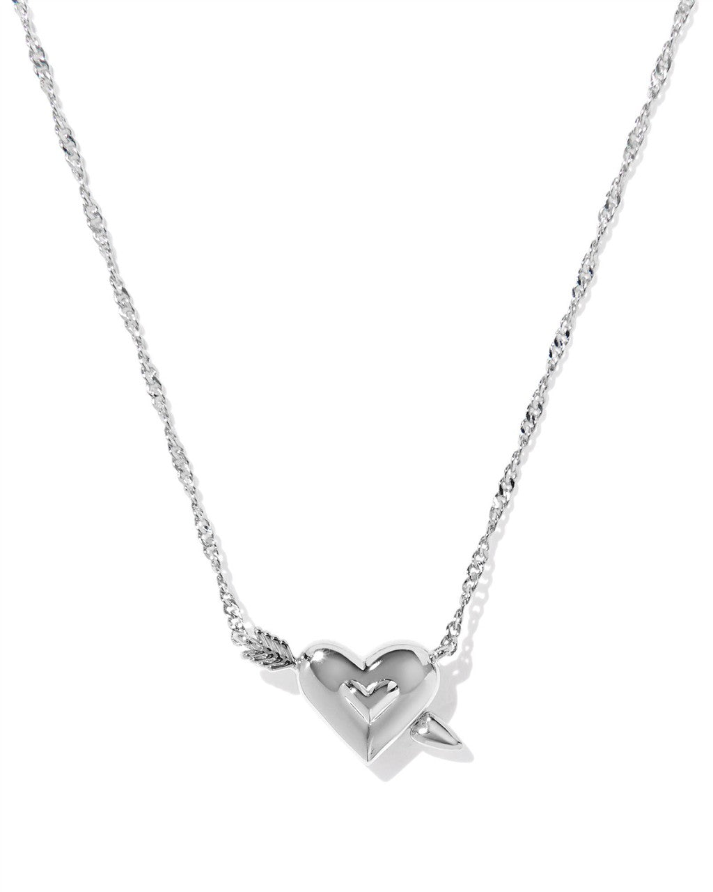 ARI HEART ARROW SHORT PENDANT NECKLACE