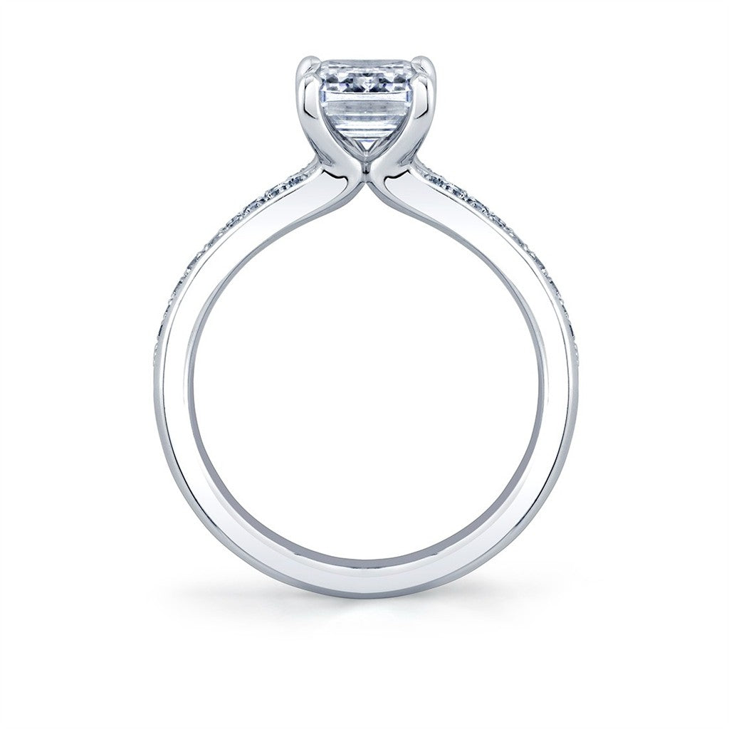 Auravie Channel Set Double Row Split Shank Engagement Ring - Skye