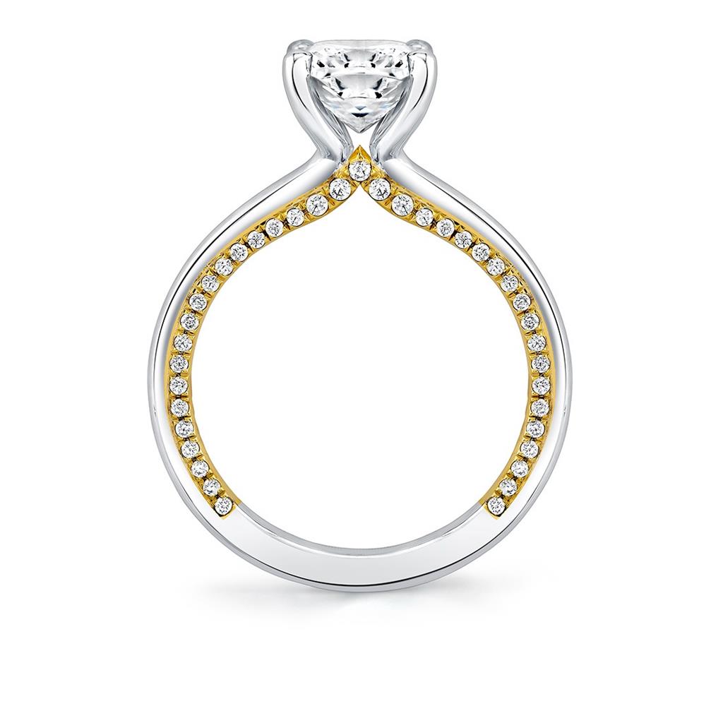 Iconelle Solitaire Two Tone Engagement Ring - Diana