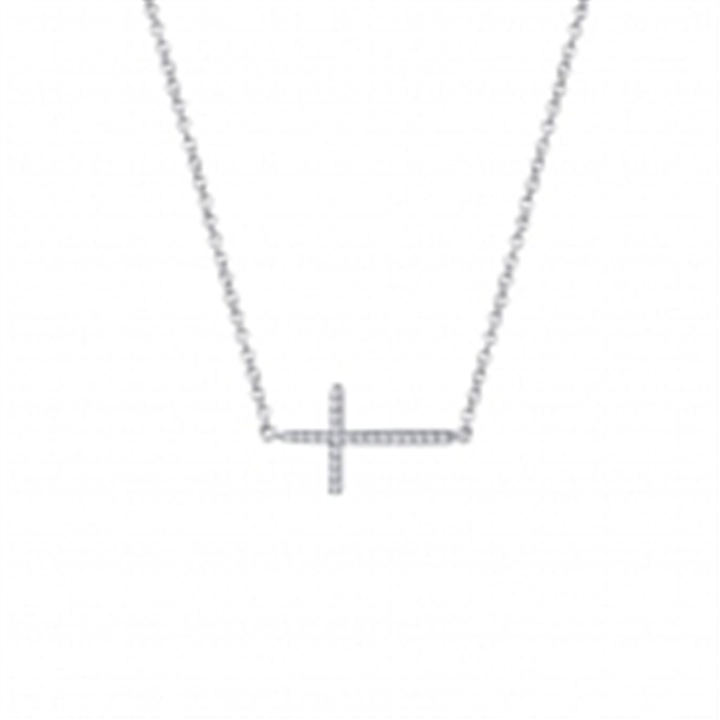 Sideways Cross Necklace