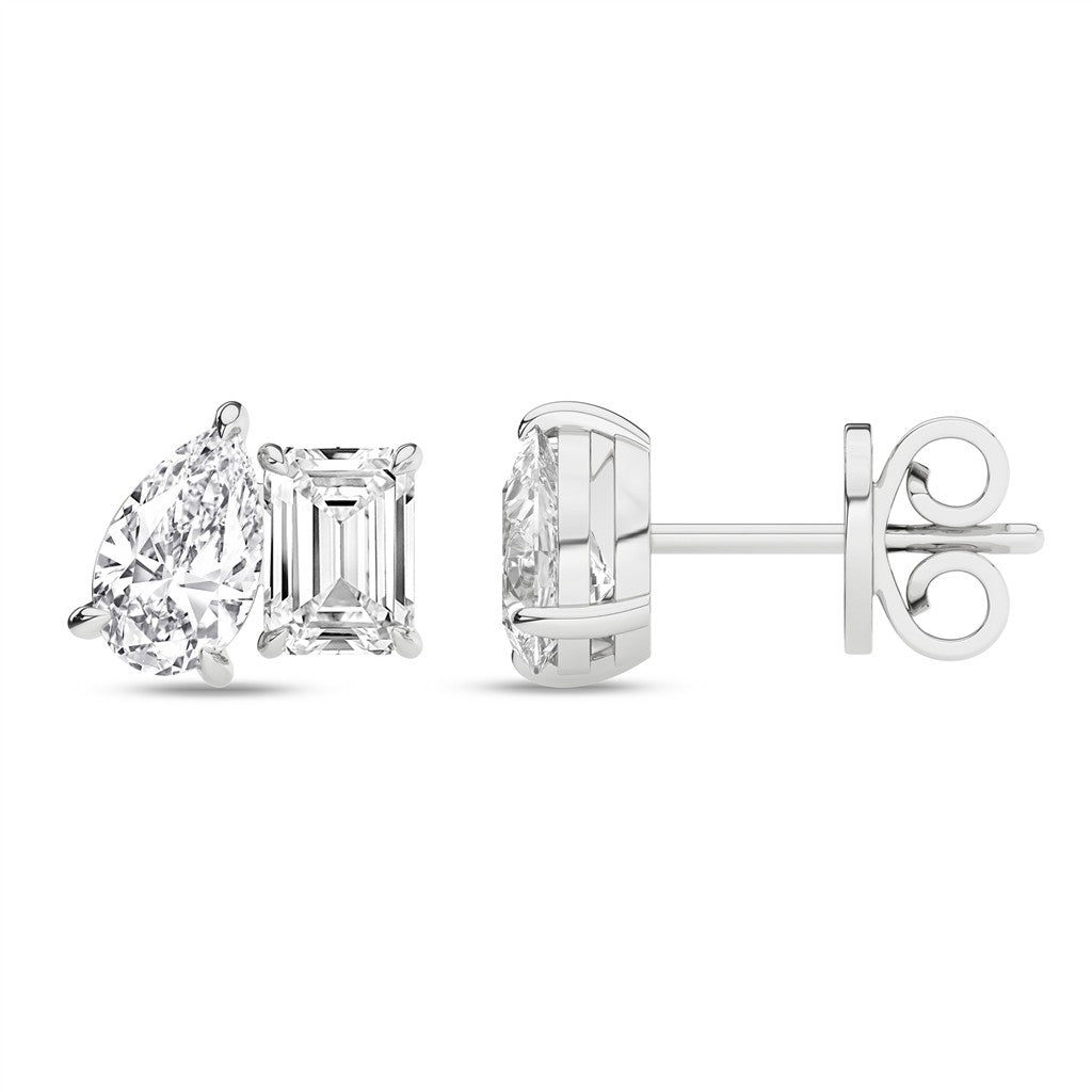 14KW T=2.00CT E-FVS1B LABGROWN TOI ET MOI STUD EARRINGS